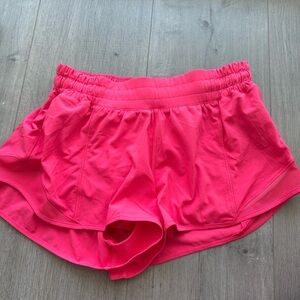 Lululemon hotty hot neon pink shorts, 2.5inch length